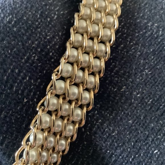 Gold and Pearl multi-strand Chain Belt